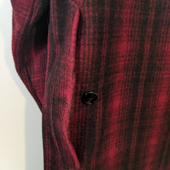 Vintage Mackinaw Woolrich Size 44 Red Buffalo Plaid Wool Hunting Jacket Coat USA - Picture 4 of 7